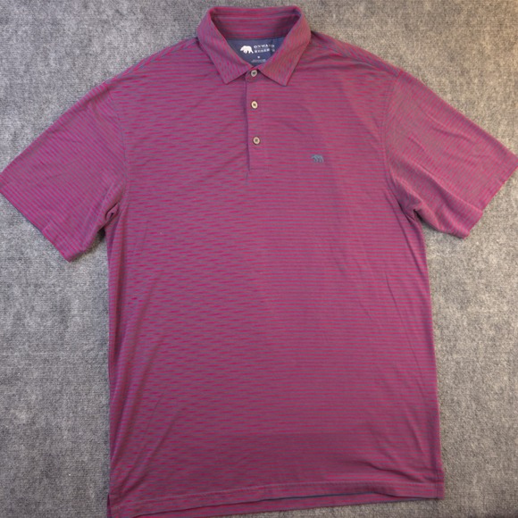 Onward Reserve Other - Onward Reserve Polo Medium Red Striped Performance Short Sleeve Stretch Golf